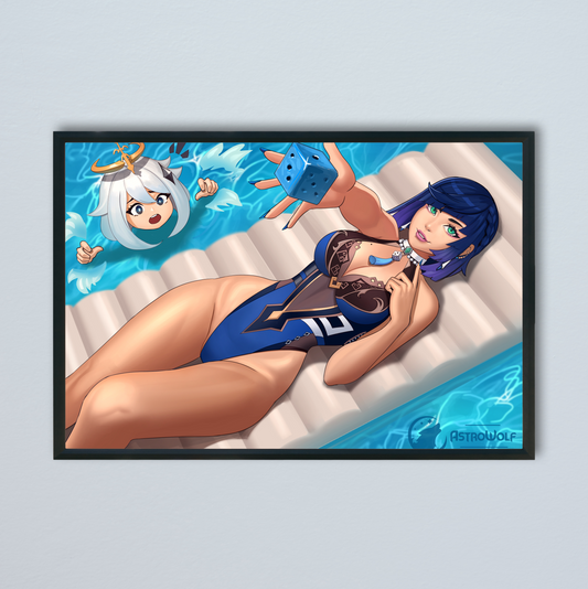 Yelan Pool Party (Astrowolf_Art)